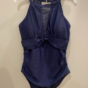 Navy Blue One piece swimsuit *L*